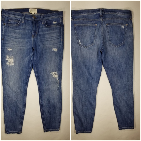 Current elliot the Stilletto Destroy Ankle Jean 28 - Picture 1 of 9